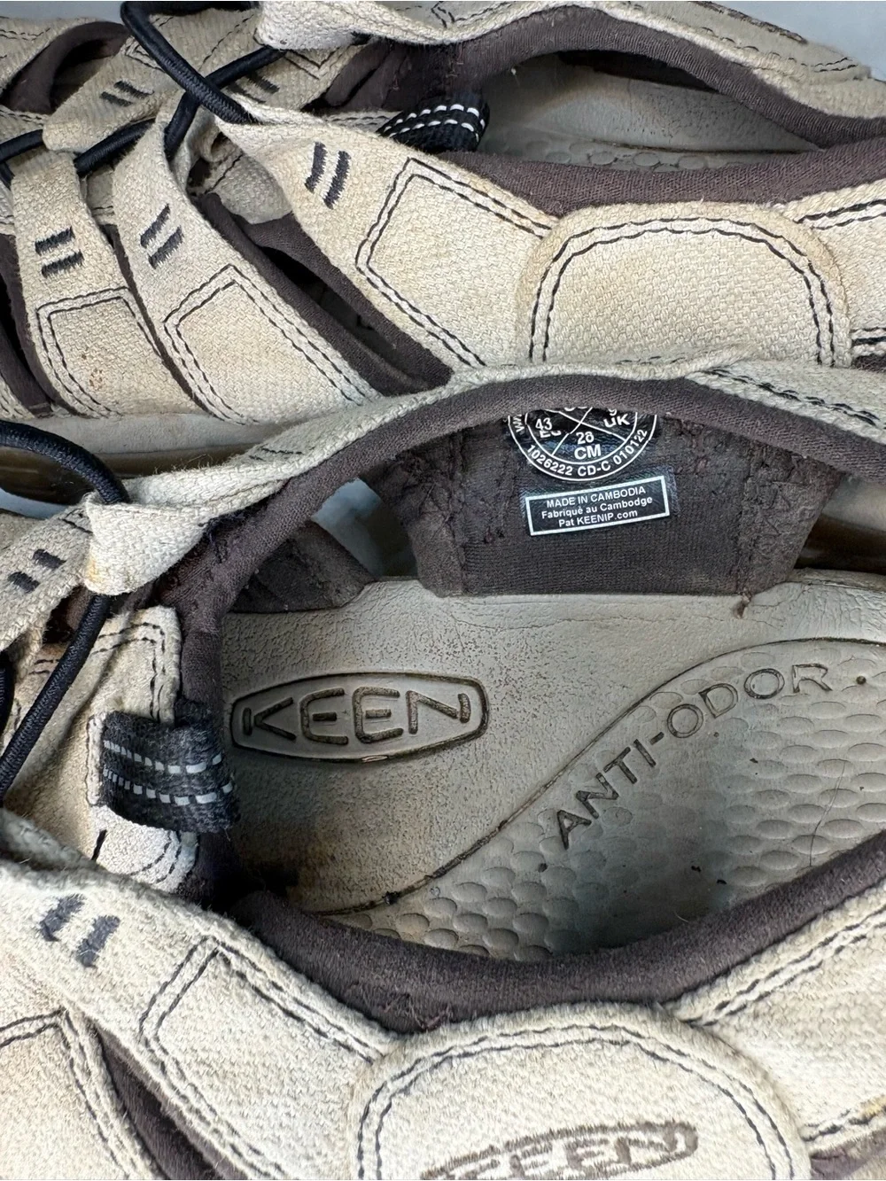 Men’s Keen Beige Closed-Toe Sport Sandals Waterproof Camping Hiking River Shoes